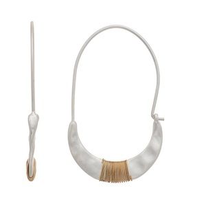 Sonoma U Hoop Two-tone Earrings